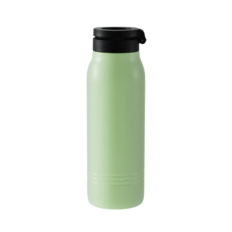 Botella de acero inoxidable con tapa abatible magnética